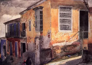 Street Corner, Santiago de Cuba by Winslow Homer - Oil Painting Reproduction