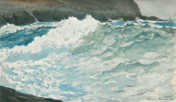 Main Product Photo of Surf, Prout's Neck  Painting by Winslow Homer