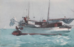 Taking on Wet Provisions by Winslow Homer Oil Painting
