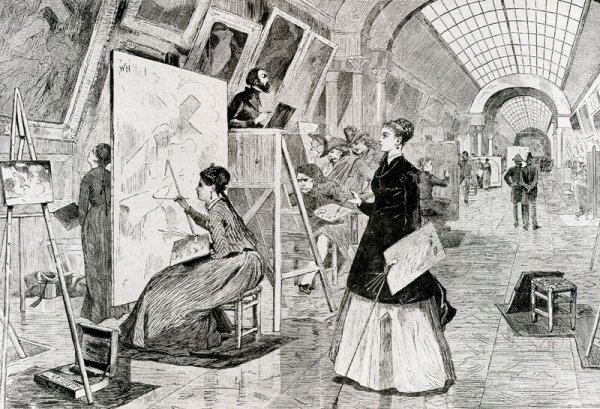 Main Product Photo of The Art Students and Copysts in the Louvre Painting by Winslow Homer