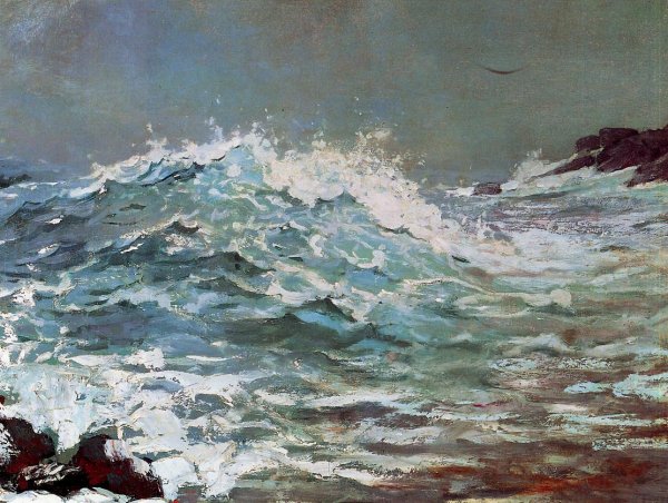 Main Product Photo of The Backrush Painting by Winslow Homer