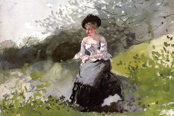 The Black Hat by Winslow Homer - Hand-Painted Oil Painting Reproduction