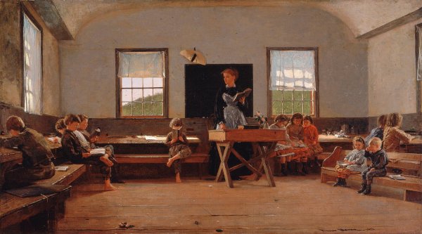 The Country School  by Winslow Homer - Hand-Painted Oil Painting Reproduction