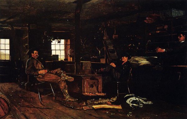 The Country Store also known as A Rainy Day in the Country by Winslow Homer - Hand-Painted Oil Painting Reproduction