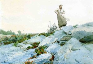 The Faggot Gatherer Oil painting by Winslow Homer