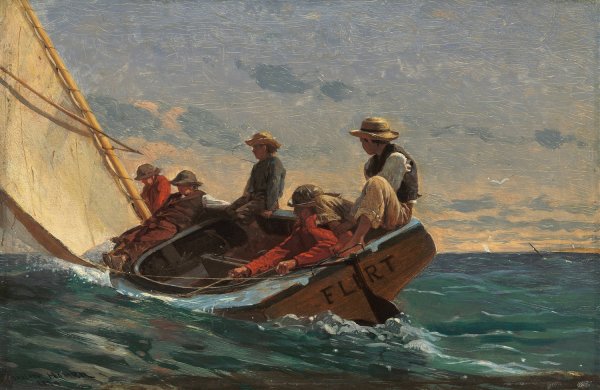 Main Product Photo of The Flirt  Painting by Winslow Homer