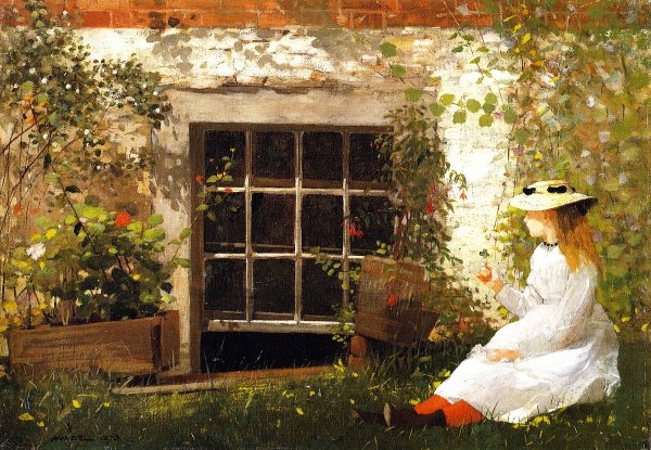 The Four-Leaf Clover by Winslow Homer - Hand-Painted Oil Painting Reproduction