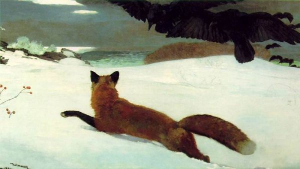 Main Product Photo of The Fox Hunt Painting by Winslow Homer