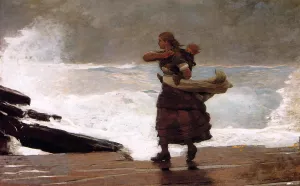 The Gale by Winslow Homer - Oil Painting Reproduction
