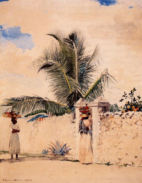 Main Product Photo of The Garden Gate Painting by Winslow Homer