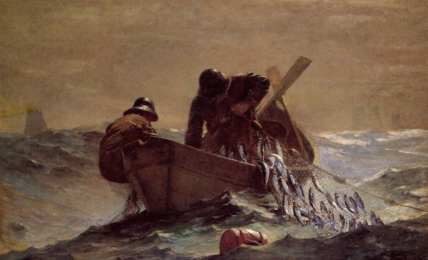Main Product Photo of The Herring Net Painting by Winslow Homer