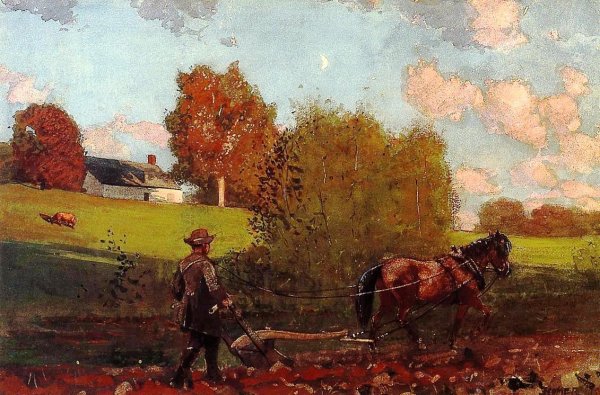 The Last Furrow by Winslow Homer - Hand-Painted Oil Painting Reproduction