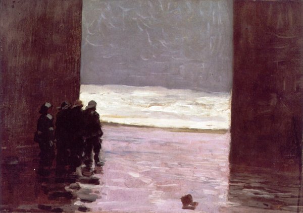 The Life Brigade by Winslow Homer - Hand-Painted Oil Painting Reproduction