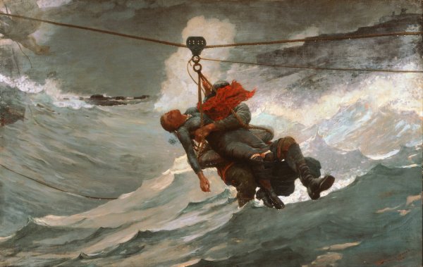 The Life Line by Winslow Homer - Hand-Painted Oil Painting Reproduction