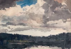 The Lone Boat, North Woods Club, Adirondacks by Winslow Homer Oil Painting