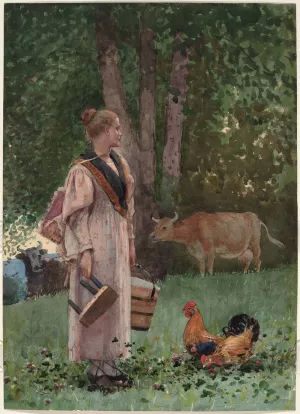 The Milk Maid by Winslow Homer Oil Painting