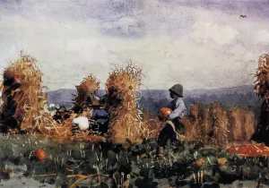 The Pumpkin Patch by Winslow Homer - Oil Painting Reproduction