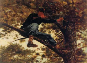 The Sharpshooter on Picket Duty by Winslow Homer - Oil Painting Reproduction