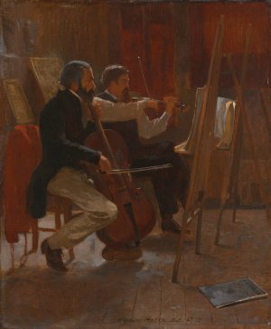 The Studio by Winslow Homer Oil Painting