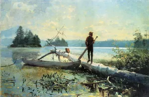The Trapper, Adirondacks painting by Winslow Homer
