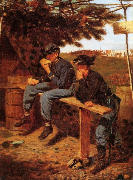 The Tutler's Tent (also known as Extra Rations) by Winslow Homer - Hand-Painted Oil Painting Reproduction