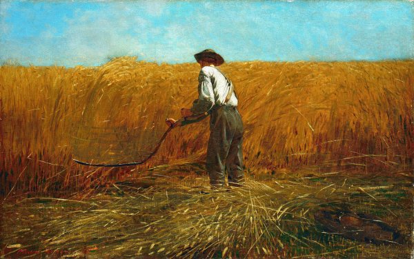 The Veteran in a New Field  by Winslow Homer - Hand-Painted Oil Painting Reproduction