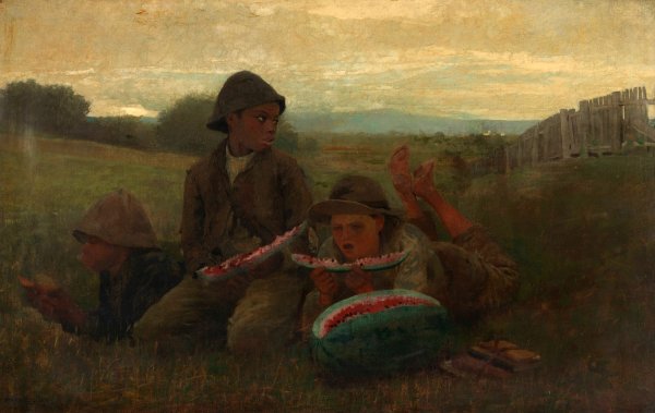 The Watermelon Boys  by Winslow Homer - Hand-Painted Oil Painting Reproduction