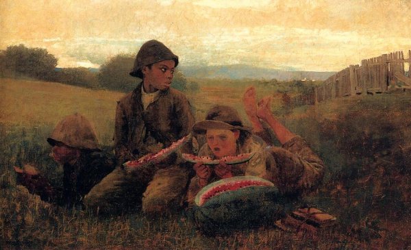 The Watermelon Boys by Winslow Homer - Hand-Painted Oil Painting Reproduction
