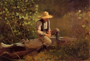 The Whittling Boy by Winslow Homer Oil Painting