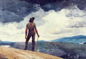 Main Product Photo of The Woodcutter Painting by Winslow Homer