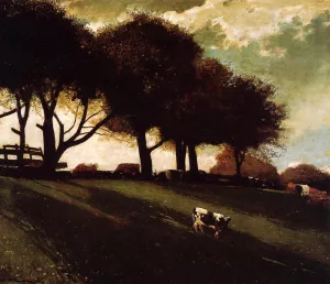 Twilight at Leeds, New York by Winslow Homer - Oil Painting Reproduction