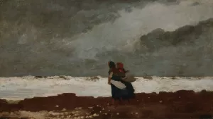 Two Figures by the Sea by Winslow Homer Oil Painting