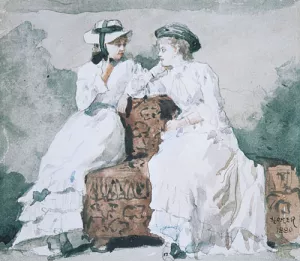 Two Ladies painting by Winslow Homer