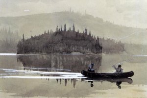 Two Men in a Canoe
