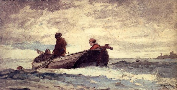 Tynemouth Priory, England by Winslow Homer - Hand-Painted Oil Painting Reproduction