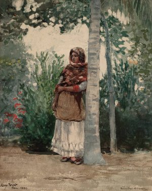 Under a Palm Tree by Winslow Homer Oil Painting