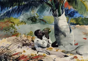 Under the Coco Palm by Winslow Homer Oil Painting