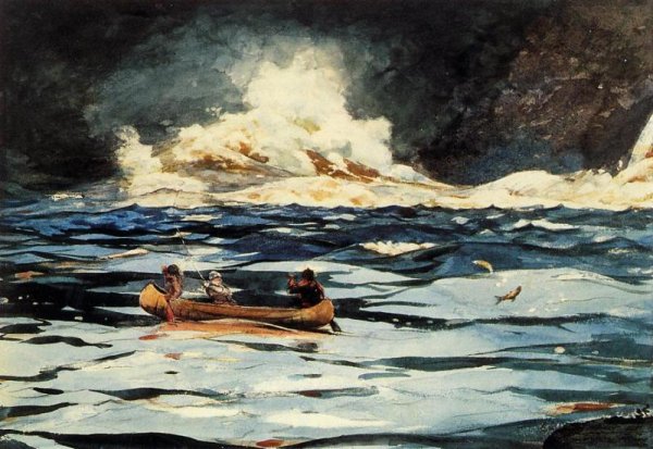 Under the Falls, The Grand Discharge by Winslow Homer - Hand-Painted Oil Painting Reproduction