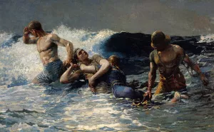 Undertow Oil painting by Winslow Homer