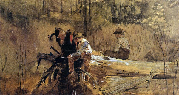 Waiting for a Bite (also known as Why Don't the Suckers Bite) by Winslow Homer - Hand-Painted Oil Painting Reproduction