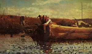 Waiting for a Bite by Winslow Homer - Oil Painting Reproduction