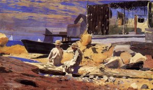 Waiting for the Boats Oil painting by Winslow Homer