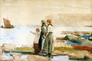 Waiting for the Return of the Fishing Fleet by Winslow Homer - Oil Painting Reproduction