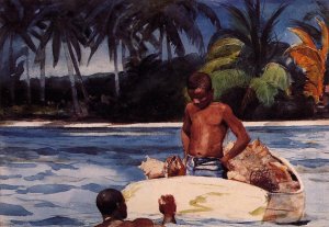 West India Divers by Winslow Homer Oil Painting