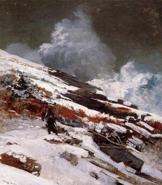 Winter Coast by Winslow Homer - Hand-Painted Oil Painting Reproduction