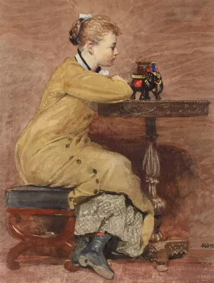 Woman and Elephant by Winslow Homer Oil Painting