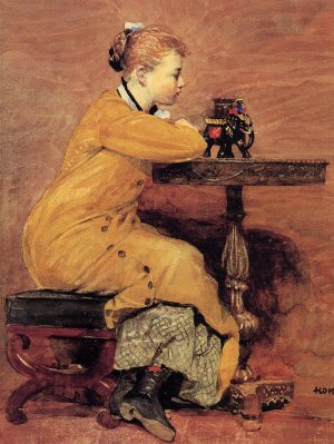 Woman and Elephant by Winslow Homer Oil Painting