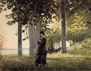 Woman with a Flower by Winslow Homer Oil Painting