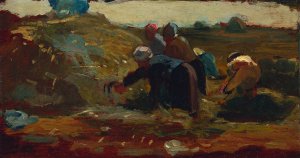 Women Working in a Field by Winslow Homer Oil Painting