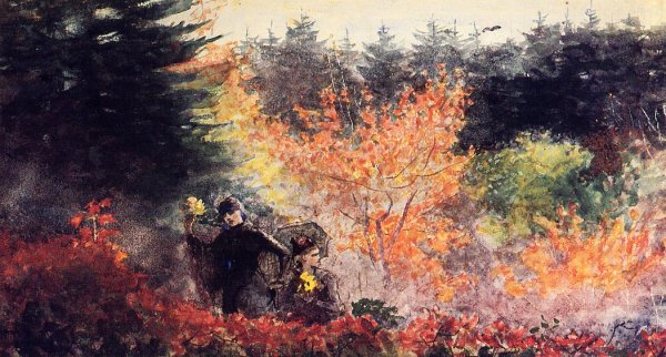 Woods at Prout's Neck by Winslow Homer - Hand-Painted Oil Painting Reproduction